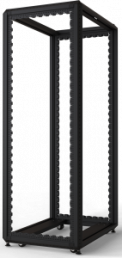 33 U cabinet rack, mobile, (H x W x D) 1600 x 800 x 600 mm, steel, black gray, 20630-215