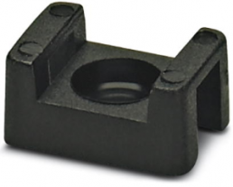 Mounting base, polyamide, black, (L x W x H) 15 x 9.5 x 7 mm