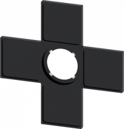 Label holder, (W x H) 89.6 x 89.6 mm, black, for series 3SU1, 3SU1900-0AM10-0AA0