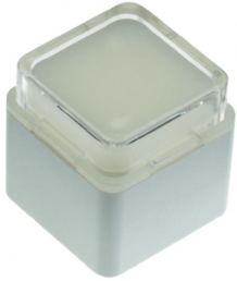 Cap, square, (L x W x H) 15 x 15 x 14.8 mm, white, for pushbutton switch, 2271.4016