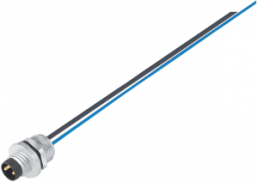 Sensor actuator cable, M8-flange plug, straight to open end, 5 pole, 0.2 m, 3 A, 76 6219 1111 00005-0200