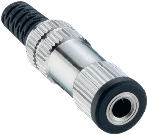 3.5 mm jack socket, 3 pole (stereo), solder connection, metal, 1520 02