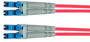 FO duplex patch cable, LC to LC, 1 m, OS2, singlemode 9/125 µm