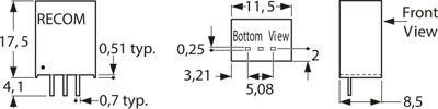 R-78HB5.0-0.5 RECOM DC/DC Converters Image 2