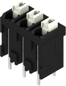 PCB terminal, 3 pole, pitch 5.08 mm, AWG 28-14, 10 A, spring-clamp connection, black, 1826060000