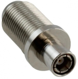 Coaxial adapter, 50 Ω, SMB plug to F socket, straight, 242223