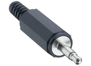 3.5 mm plug, 2 pole (mono), plastic/metal