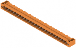 Pin header, 24 pole, pitch 5.08 mm, angled, orange, 1149340000