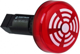LED buzzer combination, Ø 50 mm, 80 dB, 2800 Hz, red, 24 VDC, 150 100 55