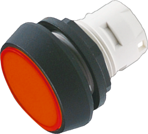 Pushbutton, unlit, groping, waistband round, red, front ring black, mounting Ø 16.2 mm, 1.30.070.271/0300