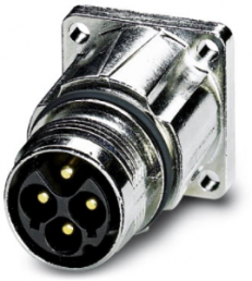 Plug, 6 pole, crimp connection, screw locking, straight, 1607710