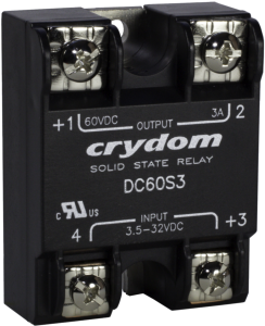 Solid state relay, 60 VDC, 3.5-32 VDC, 3 A, PCB mounting, DC60S3