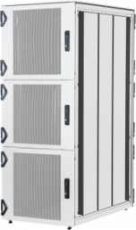 42 U data/network cabinet, 2 compartments, (H x W x D) 2000 x 600 x 1200 mm, IP20, steel, white/black gray, 12130-214
