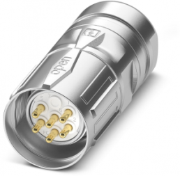 Plug, M23, 9 pole, solder connection, SPEEDCON locking, straight, 1619596