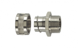 Straight hose fitting, M20, stainless steel, IP40, metal, (L) 26.3 mm
