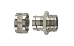 Straight hose fitting, M16, stainless steel, IP40, metal, (L) 23 mm