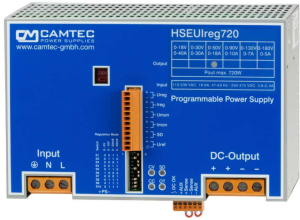 Power supply, programmable, 0 to 130 VDC, 7 A, 720 W, HSEUIREG07201.130