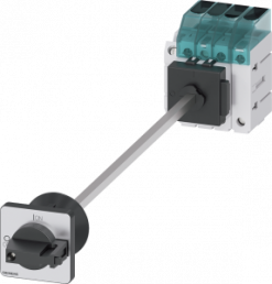 Main switch, Rotary actuator, 4 pole, 25 A, 690 V, (W x H x D) 60 x 60 x 380 mm, fixed mounting, 3LD3140-1TL11