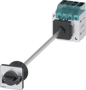 Main switch, Rotary actuator, 4 pole, 16 A, 690 V, (W x H x D) 60 x 60 x 380 mm, fixed mounting, 3LD3040-1TL11