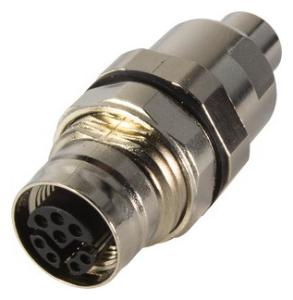 Socket, M12, 8 pole, crimp connection, screw lock/push-pull, straight, 21038612844