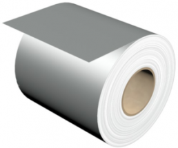 Polyester Label, (L x W) 30 m x 100 mm, silver, Roll with 30 pcs