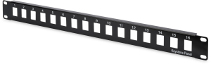 Patch panel, LSA, (W x H x D) 483 x 44 x 15 mm, black, DN-91400