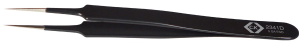 ESD precision tweezers, uninsulated, antimagnetic, stainless steel, 110 mm, T2341D