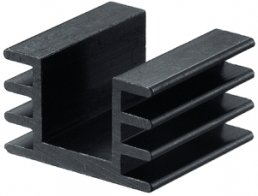 Extruded heatsink, 37.5 x 32 x 20 mm, 10 K/W, black anodized