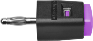 Quick pressure clamp, purple, 30 VAC/60 VDC, 16 A, 4 mm plug, nickel-plated, SDK 502 / VI
