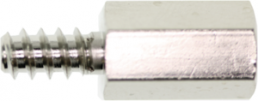 Hexagonal spacer bolt, External/Internal Thread, M3, 20 mm, brass