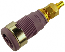 4 mm socket, screw connection, mounting Ø 12.2 mm, CAT III, purple, SEB 2600 G M4 VI