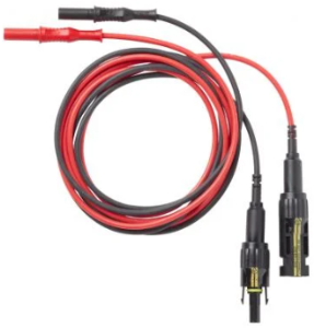 Measuring lead with (4 mm plug, straight) to (4 mm socket, straight), 1.52 m, black/red, CAT III, CAT IV