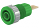 4 mm socket, flat plug connection, 12.2 mm, CAT III, green, 23.3060-25