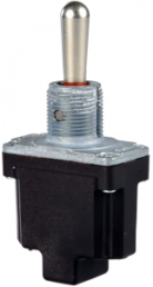 Toggle switch, metal, 1 pole, groping/latching, (On)-Off-(On), 10 A/250 VAC, gold-plated, 1NT1-5