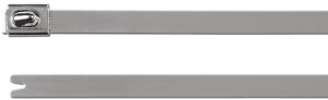 Cable tie, stainless steel, (L x W) 201 x 4.6 mm, bundle-Ø 12 to 50 mm, metal, -80 to 538 °C