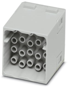 Pin contact insert, 20 pole, unequipped, crimp connection, 1414372