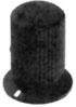 Button, cylindrical, Ø 12.7 mm, (H) 20.6 mm, black, for rotary switch, 8-1437621-7