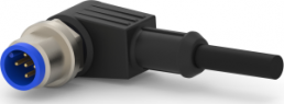 Sensor actuator cable, M12-cable plug, angled to open end, 5 pole, 1.5 m, PVC, black, 4 A, 1-2273088-1
