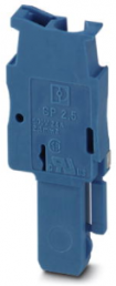 Plug, spring balancer connection, 0.08-4.0 mm², 1 pole, 24 A, 6 kV, blue, 3040698