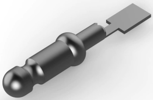 Round plug, Ø 2.36 mm, L 10.29 mm, uninsulated, straight, 61137-1