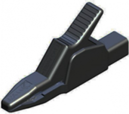 Alligator clip, black, max. 30 mm, L 85 mm, CAT II, socket 4 mm, AK 2 B 2540 I SW