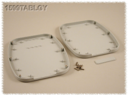 ABS tablet enclosure, (L x W x H) 240 x 190 x 30 mm, light gray (RAL 7035), IP54, 1599TABLGY