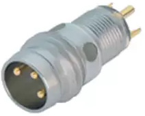 Panel plug, M8, 4 pole, solder connection, Snap-in/Screw locking, straight, 09 3415 00 04