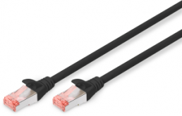 Patch cable, RJ45 plug, straight to RJ45 plug, straight, Cat 6, S/FTP, LSZH, 7 m, black