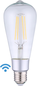 LED lamp, E27, 4 W, 750 lm, 230 V (AC), 2700 K, 360 °, clear, warm white, E
