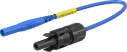 Adapter measuring lead, 1.0 mm², 1 kV, 19 A, 4 mm safety plug to MC4 jack, 1.5, 32.1198-15023