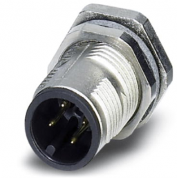 Plug, M12, 4 pole, solder pins, SPEEDCON locking, straight, 1551820