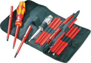 VDE screwdriver kit, different sizes, Phillips/Pozidriv/slotted/TORX, 05003474001
