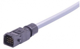 Connection line, 10 m, plug, 12 pole straight to open end, 0.34 mm², 33501600304100