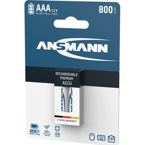 5030982 Ansmann Round Cell Batteries, 9V Block Batteries Image 3